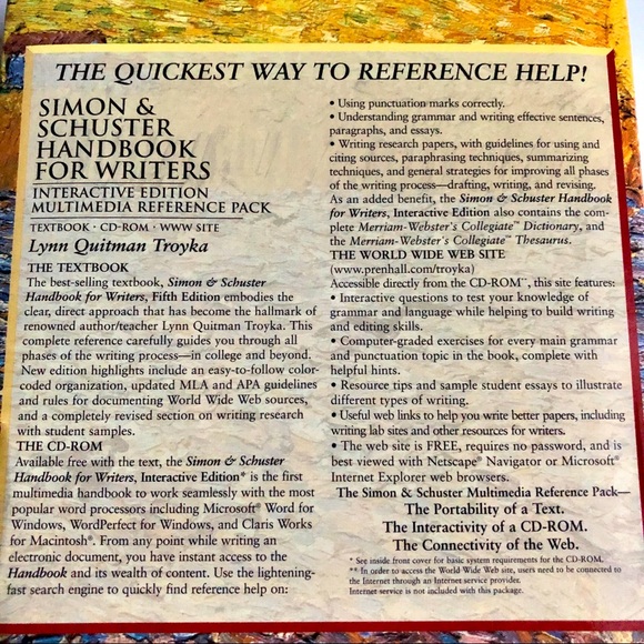 SIMON & SCHUSTER HANDBOOK FOR WRITERS, 5th ed. by Lynn Quitman Troyka VINTAGE - Picture 5 of 15